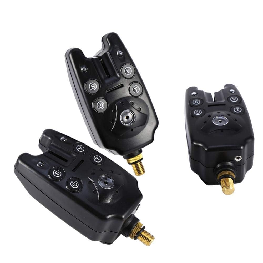 Allarme Pesca Wireless Sensibile con LED e Suono per Morso Pesce Digitale Kit 3 Pezzi per Pesca Sportiva Attrezzatura Pesca