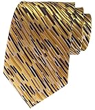 Elfeves Men's Glod Brown Neckties Silk Tie For Men Suit Fitness Dating Fashion Style Ties