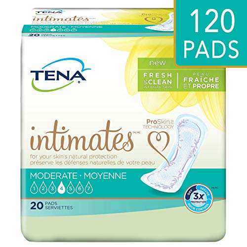 Tena Intimates Incontinence Pads for Women, Moderate, Regular, 120 Count