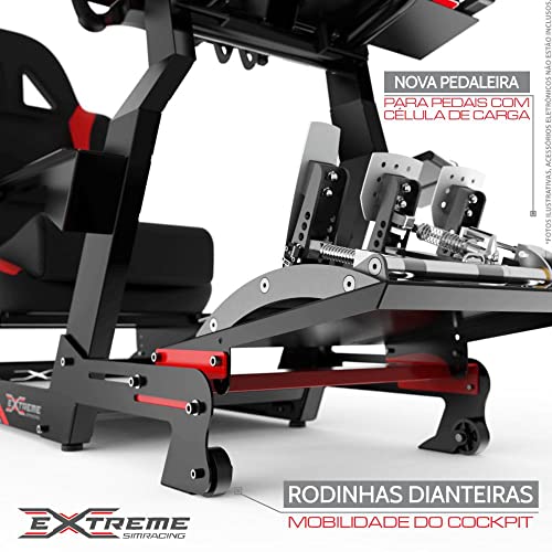 Extreme Simracing Cockpit Virtual Experience VE.3 Banco Vermelho