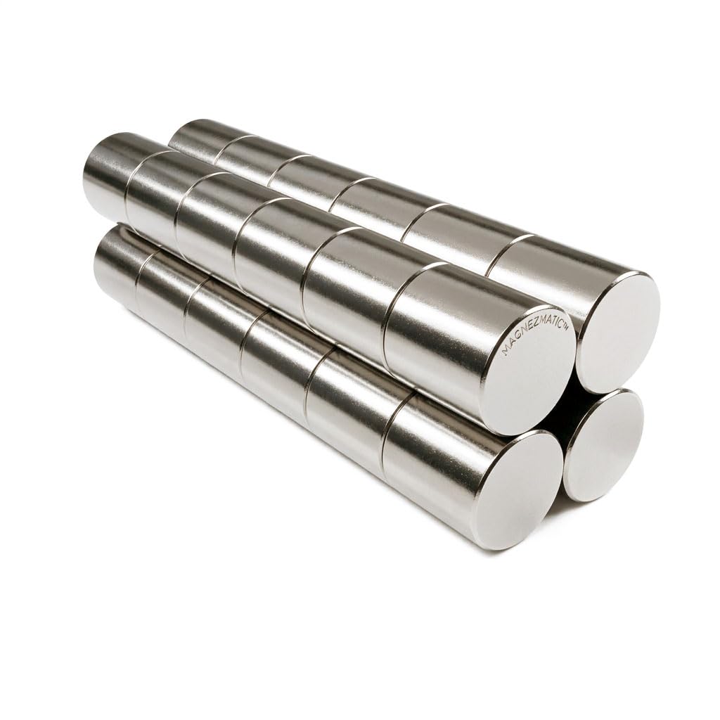 Neodymium Cylinder Magnets 1/4 x 1/4 Inch (6mm x 6mm) N48, 3.8 lbs – Strong Rare Earth Round Magnets for Cabinet Latches, 3D-Print Snap Fits & Wargaming (25 Pack)