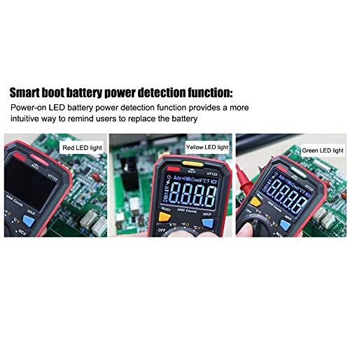 Image of Multimeter, UT123 Color Screen Digital Multimeter AC /DC Voltage Frequency NVC Tester Meter, with Temperature Measurement Function