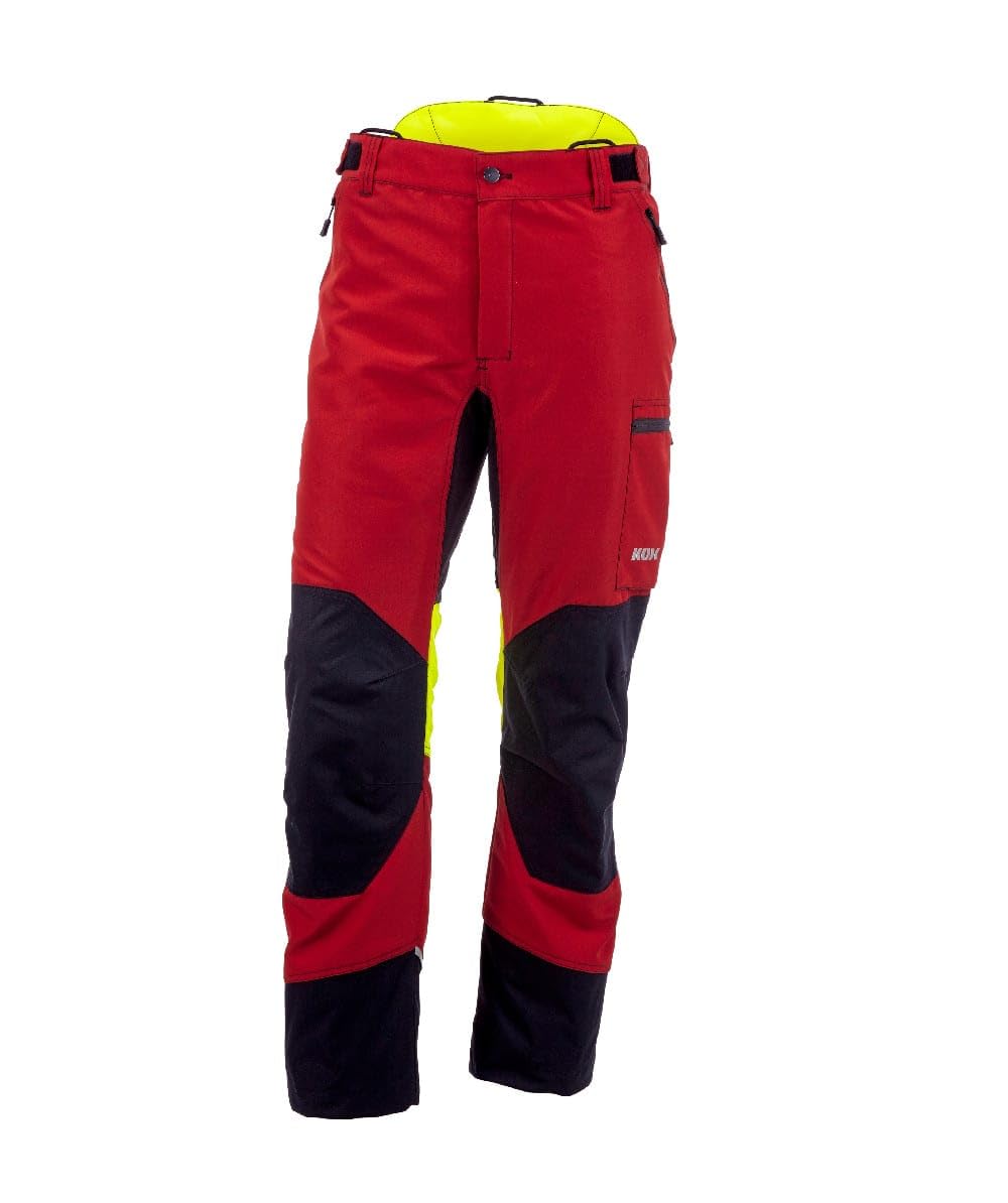 KOX Schnittschutzhose Duro 3.0 Rot/Gelb Größe 98