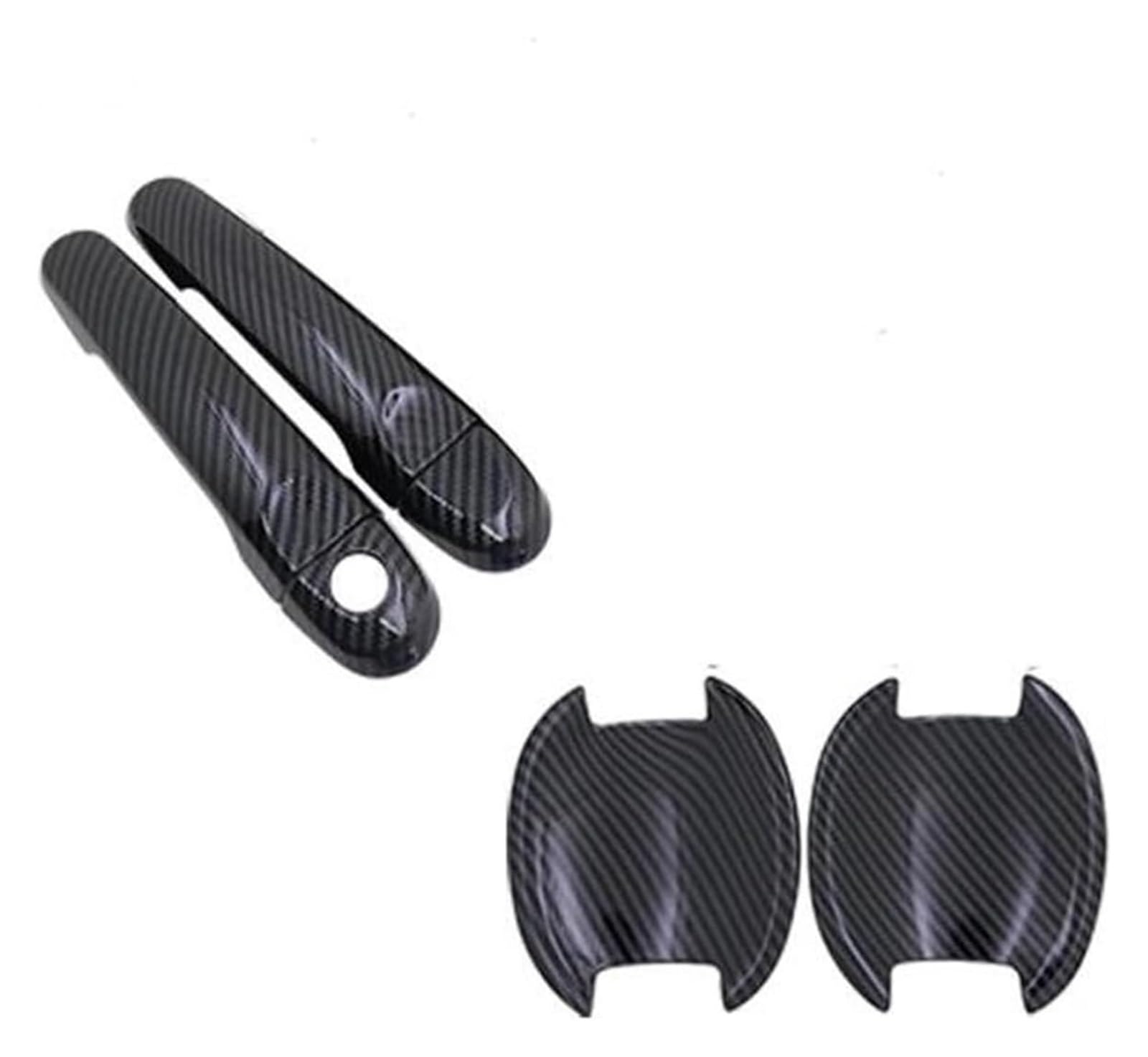 Qwqthgs Carbon B No Button Car Exterior Door Handle Cap For Nissan For Esq Car Exterior Stickers Door Handle Cover Protection 2010-2019(Carbon B No Button)