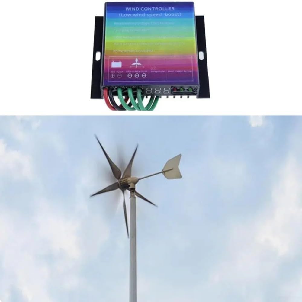 Kontroler energii wiatrowej, generator ładowania turbiny wiatrowej do systemu zasilaczy wiatrowych i DC, DC 12 V/24 V, IP67, wodoodporny (800 W)