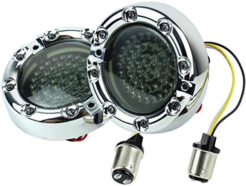 Eagle Lights 3 1/4” Infinity Beam Front LED Turn Signals w/Running LED Light Ring for Harley Davidson Motorcycles