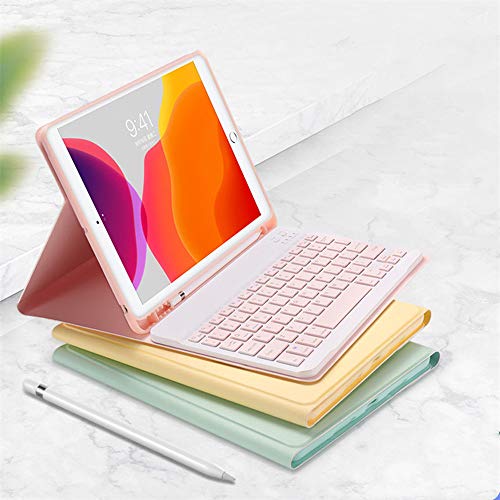 YEEHi Funda de Teclado para iPad Mini 7 A17 Pro/6ª Generación   Bluetooth Desmontable Con Soporte para Lápices (Verde Oscuro)