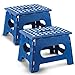 Folding Step Stool - Lightweight, Ultra-Sturdy, Portable & Multi-Functional â€“ Ideal for Adults, Kids, and Seniors â€“ Non-Slip Grip, Easy Storage, and High Weight Capacity. (Blue | 2-Pack)