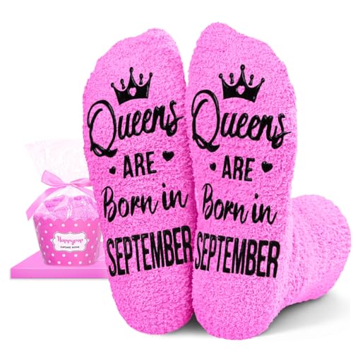 Image of HAPPYPOP Birthday Gifts Ideas for Women - January February March Birthday Socks in Pink