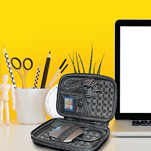 Image of Maxell Hard Shell Small Storage Case: Keep Your Accessories Organized and Safe with Mesh Pockets, Elastic Loop, and Zipper Pocket - Ideal for Powerbanks, Cables, and Earbuds (Pack of 2)
