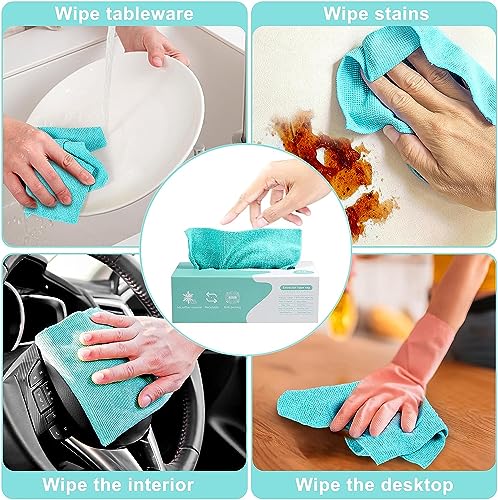 Image of Cleaning Cloths Reusable Lint Free Towels Washable Strong Water and Oil Absorption Microfiber Rags Multi-Purpose Towel for Kitchen, Dish, Housekeeping, Window, Car.(Multi Color, 20PCS)