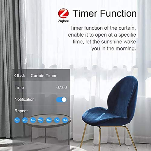 Image of Tuya Smart Zigbee Electric Curtain Motor Auto Motorized Curtain Status Track Timing APP Remote Control Compatible with Amazon Alexa Google Home for Vioce Control Smart Home Auation