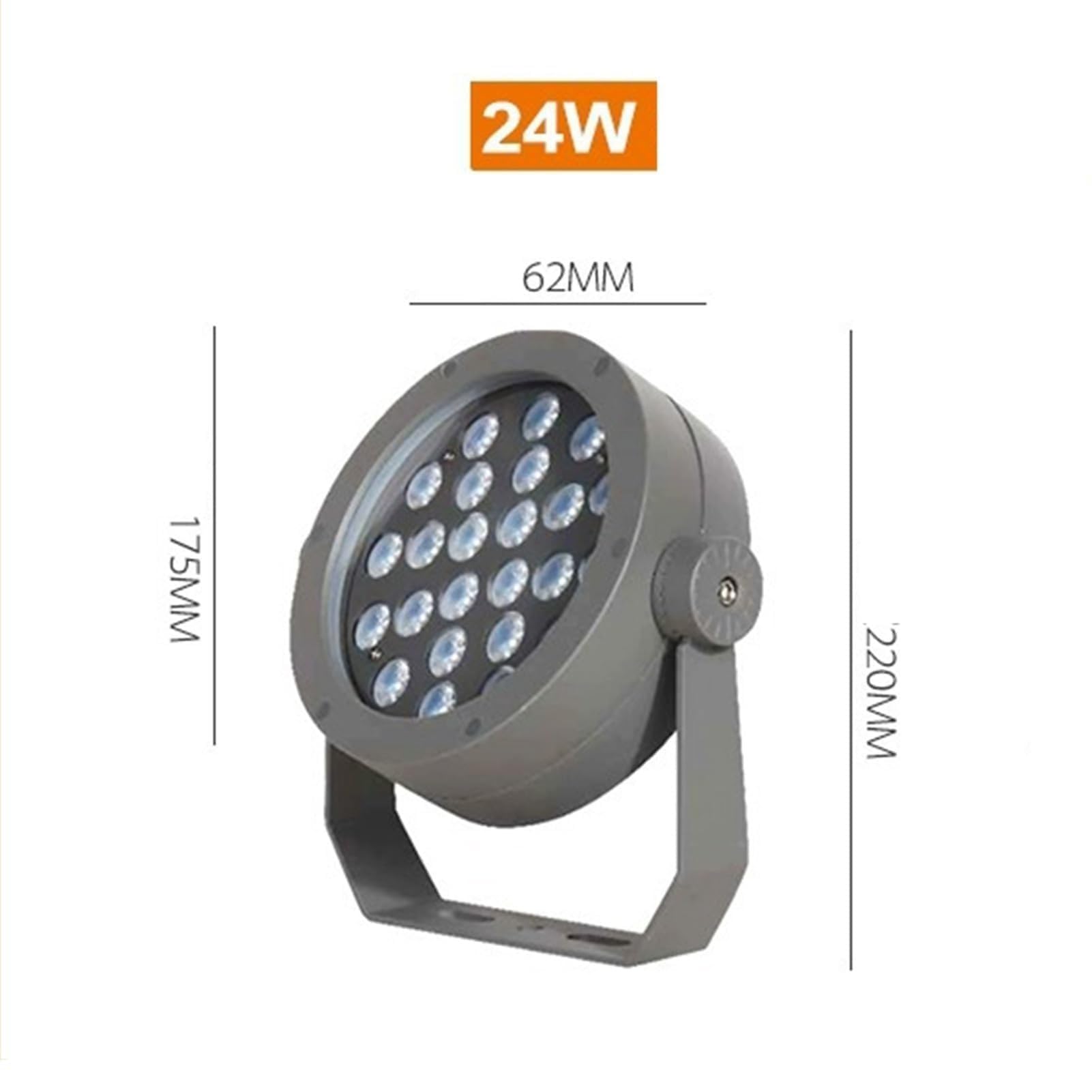 Projecteur LED d'extérieur à Faisceau Large - Projecteur, éclairage AC85-265 V, éclairage d'arbre pour Jardin, éclairage paysager (Blanc, 24 W)