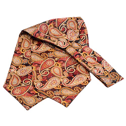 Image of MIPPO Men's Ascot Paisley Floral Jacquard Woven Gift Cravat Tie