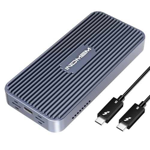 80Gbps M.2 NVMe SSD Enclosure with Cooling Fan Compatible with Thunderbolt 5/USB4 V2.0 Support B+M Key/M-Key NVMe 2280 SSD Backward Compatible with USB 3.2/3.1/3.0 Tool-Free Installation Up to 8TB