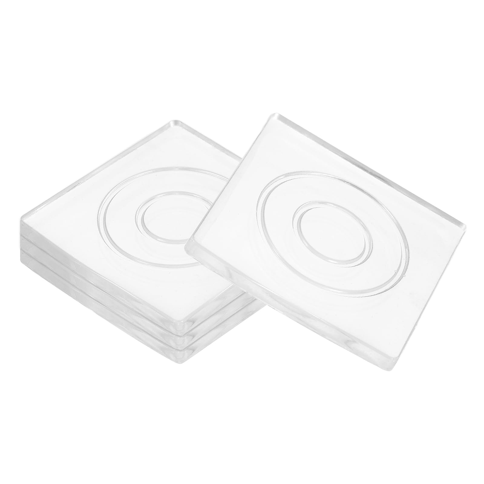 sourcing map 4 Pcs Non Slip Furniture Pads, 1.6" Square Self Adhesive Anti Slip Furniture Pads Transparent Floor Protectors Bed Stopper for Chairs, Tables, Sofas to Prevent Sliding