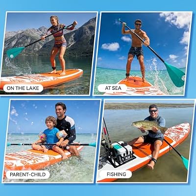 11' Inflatable Stand Up Paddle Board - Upgraded Hot Melt Tech, Anti-Slip EVA Deck, Full Accessories for All Skill Levels (Adults & Youth)