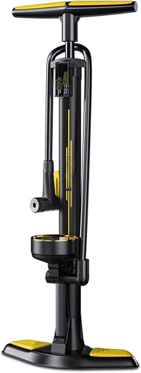 Bicycle Pump Portable, Ball Pump Inflator Bicycle Floor Pump with High Pressure, Bike Tire Pump, Automatically Reversible Presta and Schrader