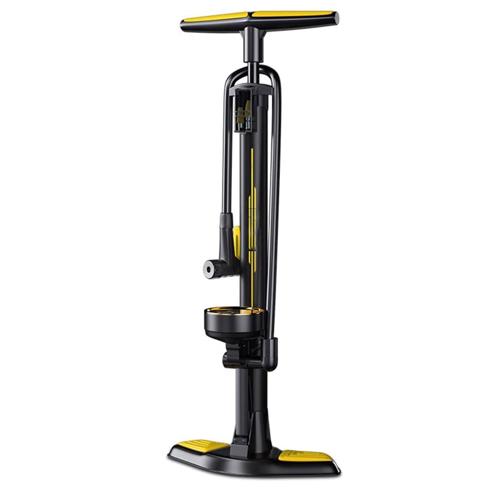 Fahrradpumpe Tragbar, Ballpumpe, Fahrrad-Standpumpe mit Hohem Druck, Fahrradreifenpumpe, Automatisch Umschaltbare Presta und Schrader