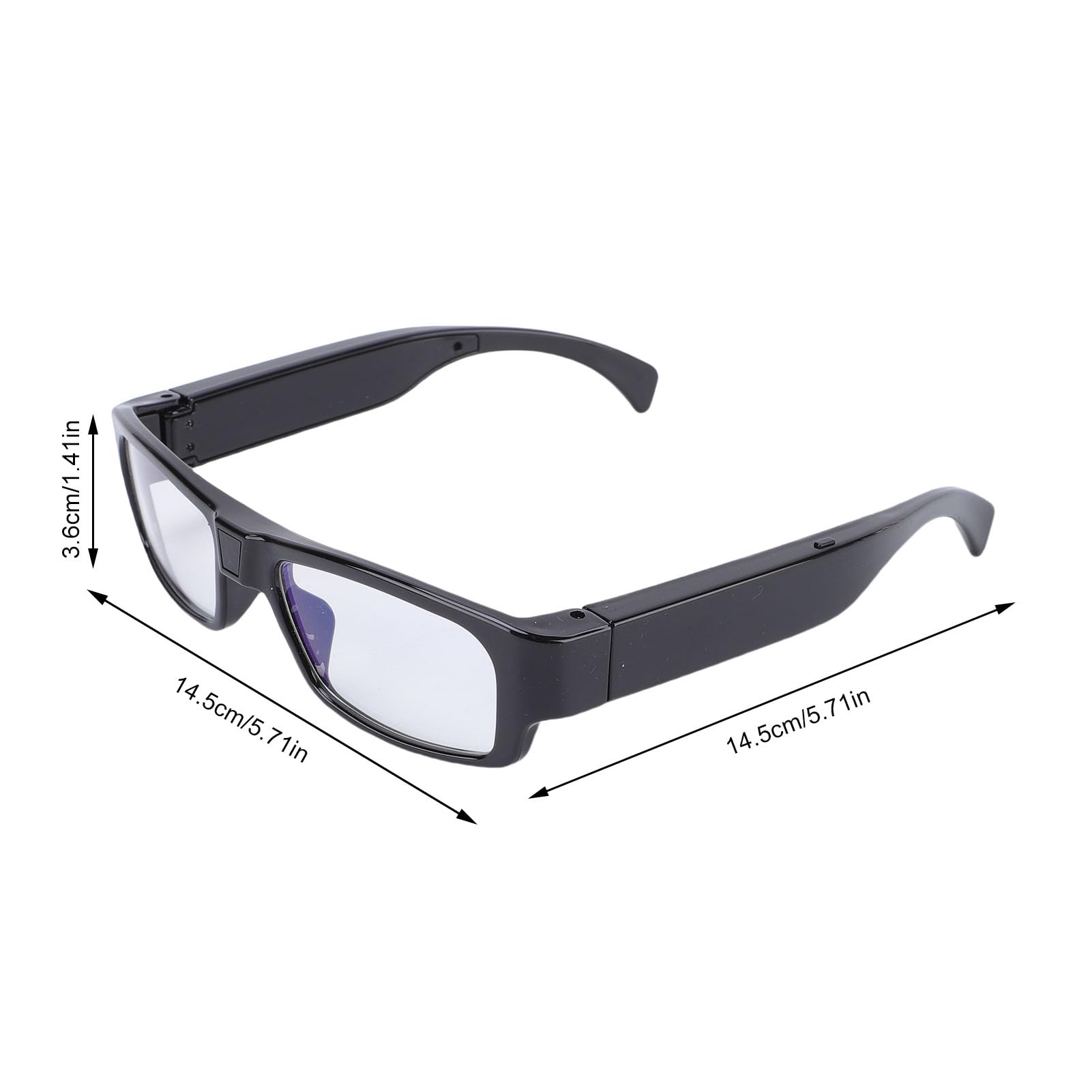 BuyWeek Kamera Brille, 1080P HD Videobrille Actionkamera Intelligente Bildstabilisierung Weitwinkelobjektiv Sport Kamerabrille First Person Perspektive für Radfahren, Outdoor-Aktivitäten