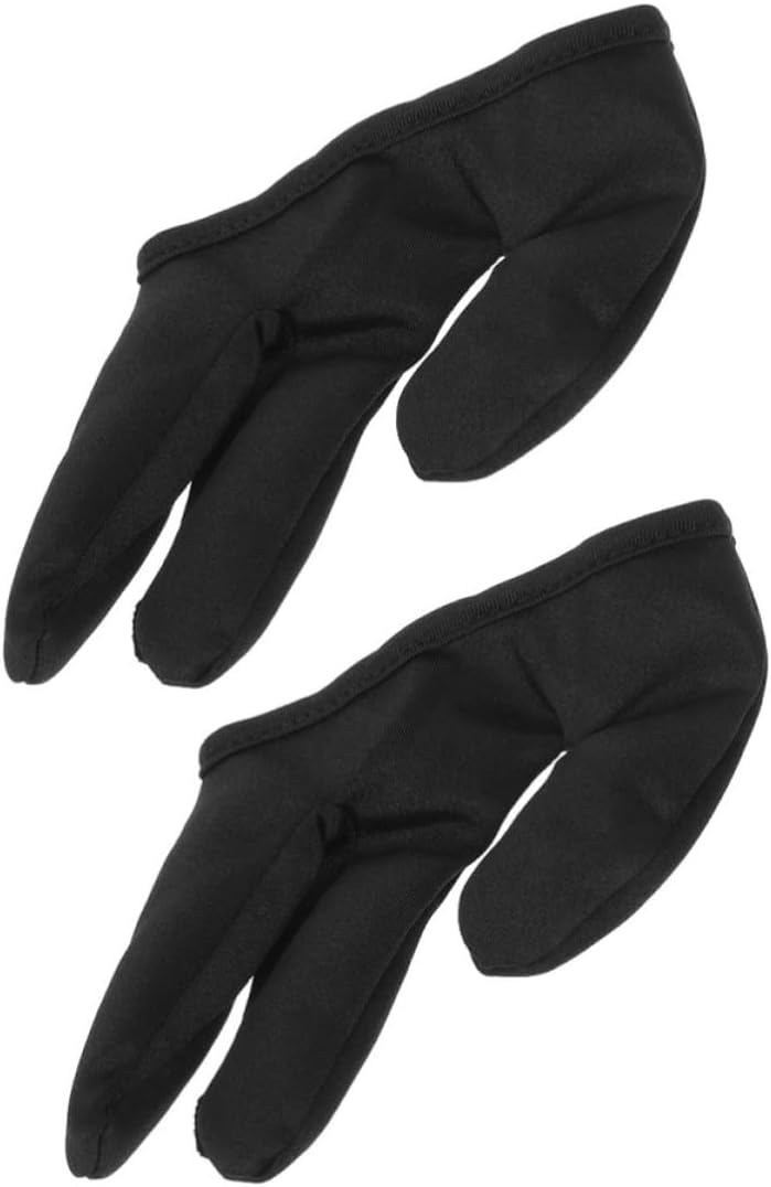 FRCOLOR Heat Resistant Three Finger Gloves Cotton Material 2pcs for Hair Styling with Comfortable Fit, Multifunctional Design for Curling Iron, Hair Straighteners, Suitable for Home