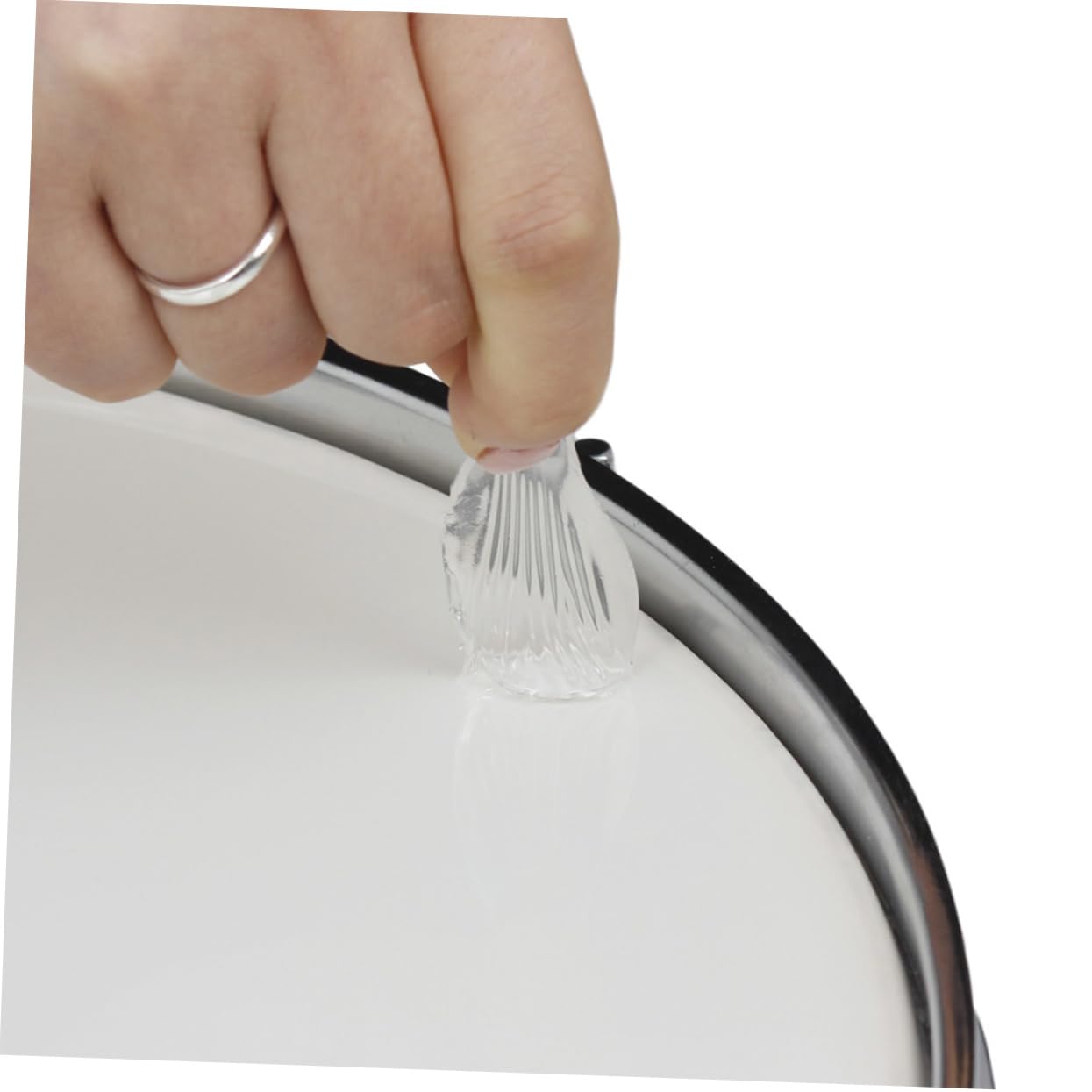 Sosoport 6Pcs Transparent Silicone Drum Dampening Gels Tone Control Mute Pads for Drum Kit Snare Drum Reusable Oval Dampeners Easy to Clean