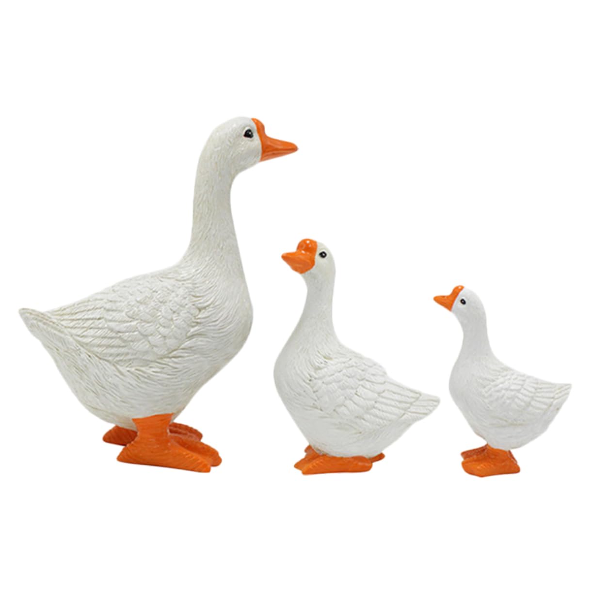 POPETPOP 5 Zestawów Gęsi W Kształcie Dekoracji Żywicy Figurki Zwierząt Miniaturowe Gęsi Posągi Do Dekoracji 3 Szt. * 5
