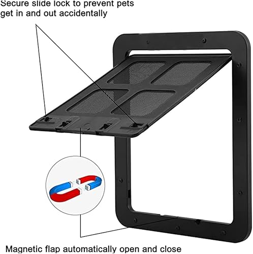 Miniatura 3 de Puerta mosquitera para perros y mascotas, protector de puerta corrediza, puerta mosquitera para mascotas, puerta ligera con función de bloqueo