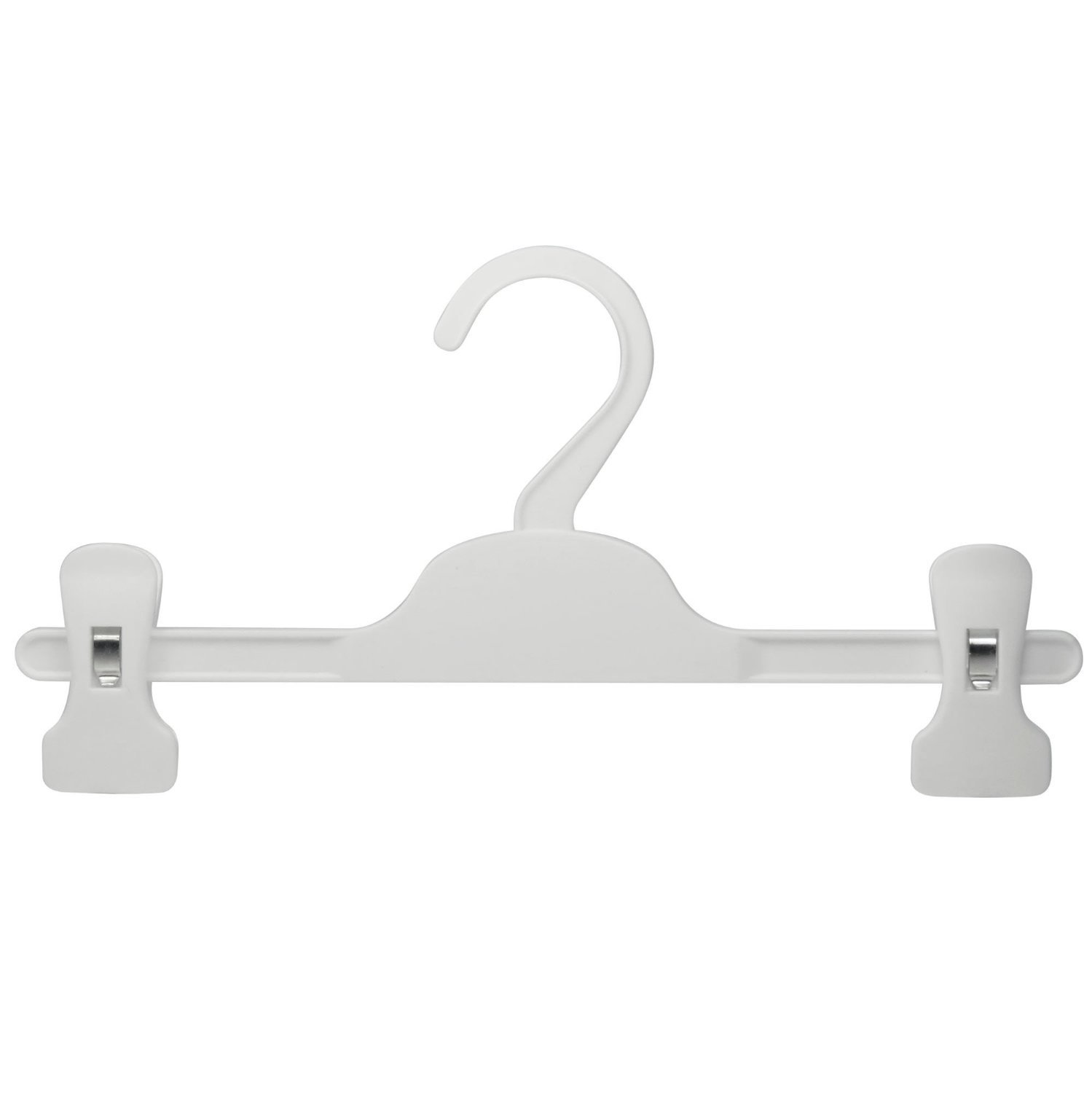 Hangerworld Lot de 20 cintres en Plastique à Pinces pour Jupe/Pantalon Blanc - 28cm
