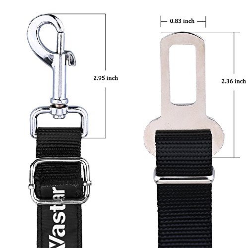 Vastar 2 Packs Adjustable Pet Dog Cat Car Seat Belt Safety Leads