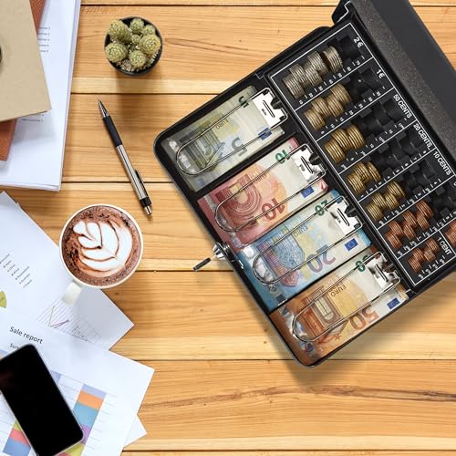 Caja fuerte con llave y portamonedas verde miniatura 5