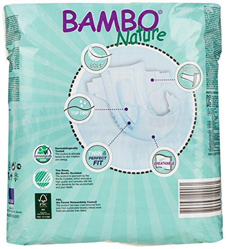 Bambo Nature Eco Friendly Baby Diapers Classic for Sensitive Skin, Size 6 (35-66 lbs), 22 Count - Thumbnail 5