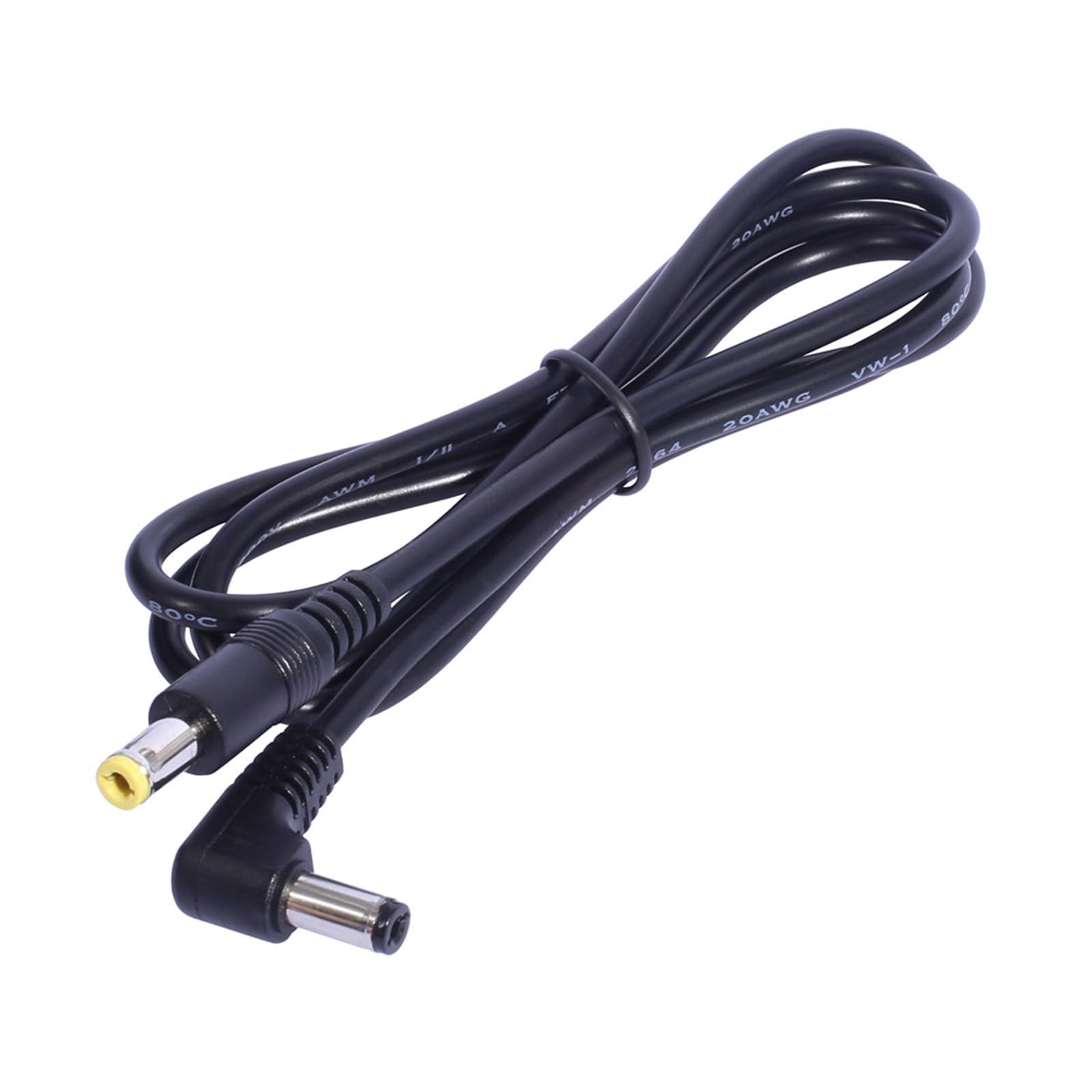 85W DC5521 To DC5525 Power Cord 90 Degree 5.5x2.1mm Male To Straight 5.5x2.5mm Connectors Line For Various Electronics