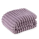 Bedsure GentleSoft Light Purple Fleece Blanket for Couch - Cozy Soft Blankets for Women, Cute Small Throws for Girls, 50x60 Inches