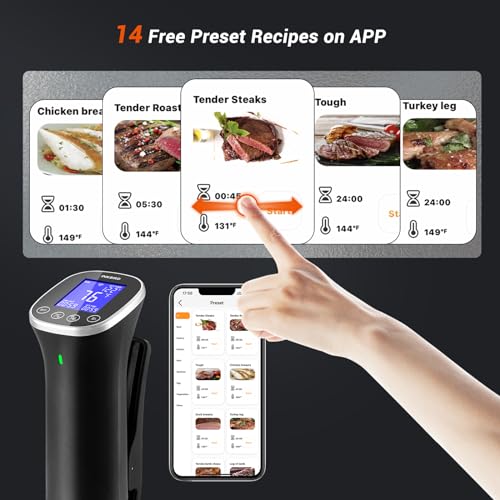 image for Inkbird Waterproof WIFI Sous Vide Cooker ISV-300W, 1000 Watts Sous-Vid