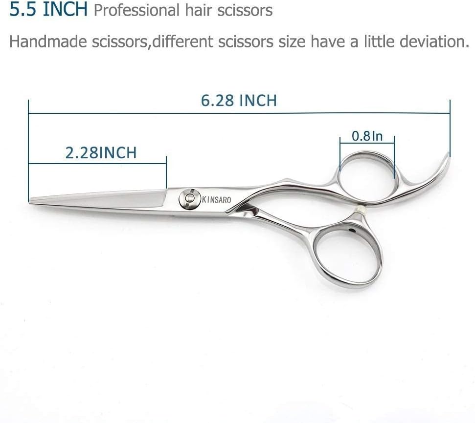 Hair Scissors 5.5 INCH Hair Cutting Scissors and 6 INCH Hair Thinning Scissors 440C Kinsaro