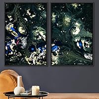 2 Piece Framed Canvas Wall Art Organic Fluids Canvas Prints Home Artwork Decoration for Living Room,Bedroom - 16