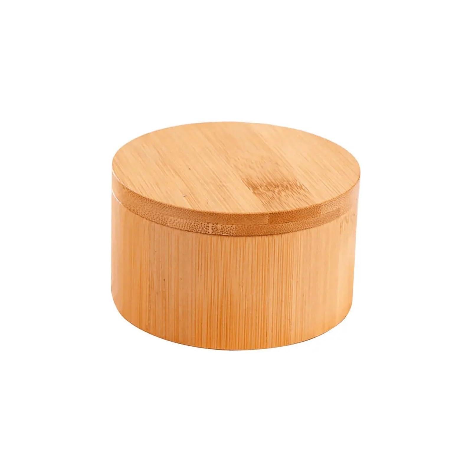 Luoaxinn L Uoaxinn Wooden Salt Cellar Salt Cellar With Swive Magnetic Closure Id Storage Box Round Container For Storing Pepper Sugar Herbs