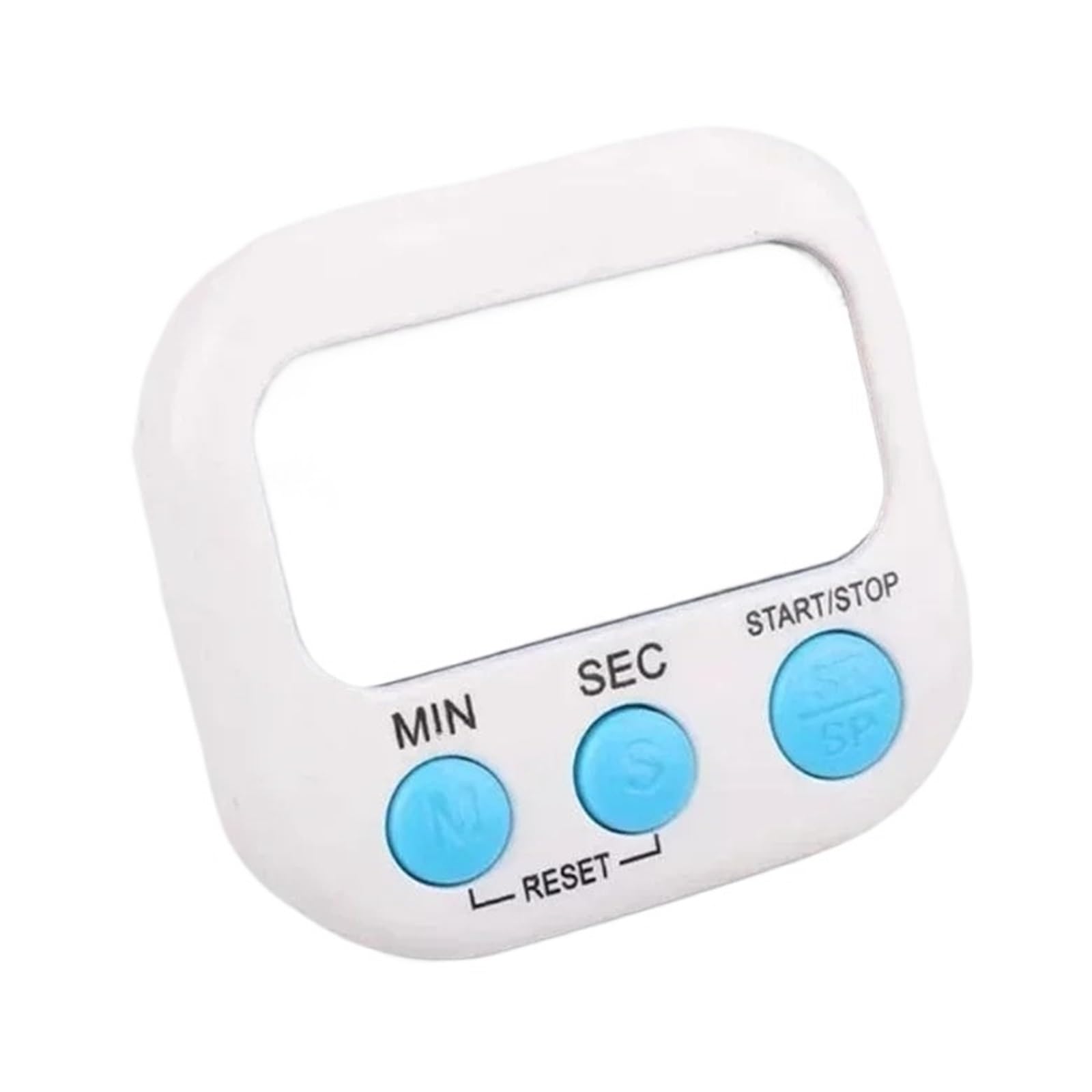 Digital Kitchen Timer LCD Countdown Cooking Alarm Clock Home Accessories Reliable Efficient(White)