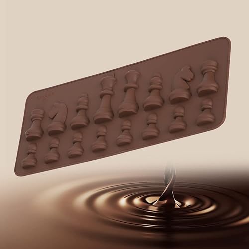 Miniatura 9 de Molde de chocolate, decoraciones para pasteles de ajedrez, moldes de silicona para hornear, moldes antiadherentes para pasteles, gelatina de hielo,