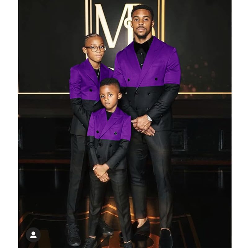 2024 Double Breasted 2 Piece Tuxedo for Boys Suit Wedding Ring Bearer Outfit Kids Suit Set JTZ0183