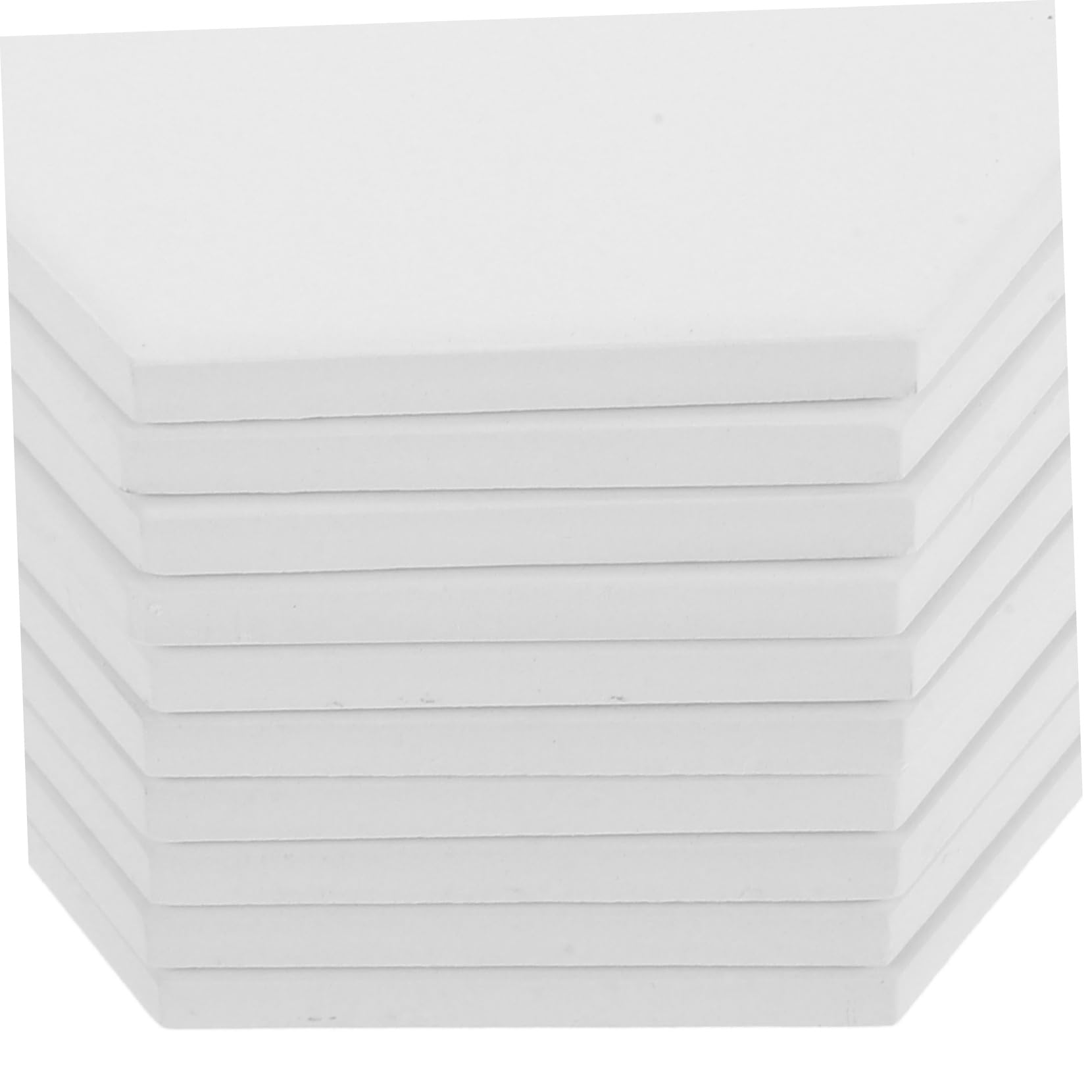 Posavasos de Cerámica para Sublimación Juego de 10 Hexagonales Blancos Mate | Antideslizantes y Resistentes al Calor, Absorbentes para Cocina y Comedor, Formato 10 Piezas, Estilo Rústico