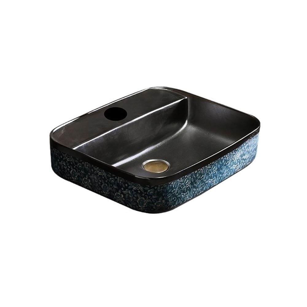 Kx9lb8d One Color Bathroom Vessel Sink Rectangle Vessel Porcelain Ceramic Bathroom Sink,51 * 40 * 13Cm Washbasin Vanity Basin