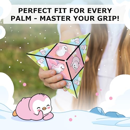 Image of Shashibo Pudgy Penguins Magnetic Puzzle Cube, Stress Relief Fidget Toy