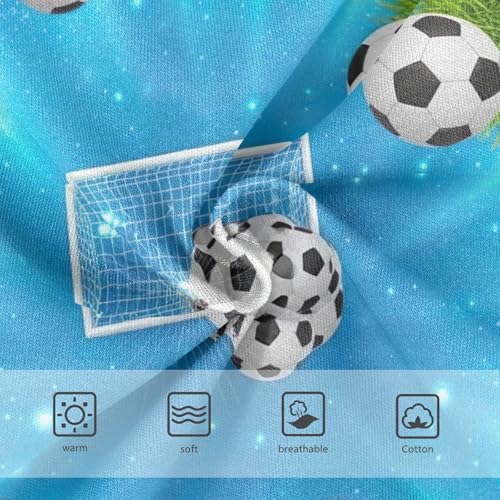 Toddler Panties, Black White Soccer Balls Girls' Cotton Brief Underwear, 2T–8 Years3