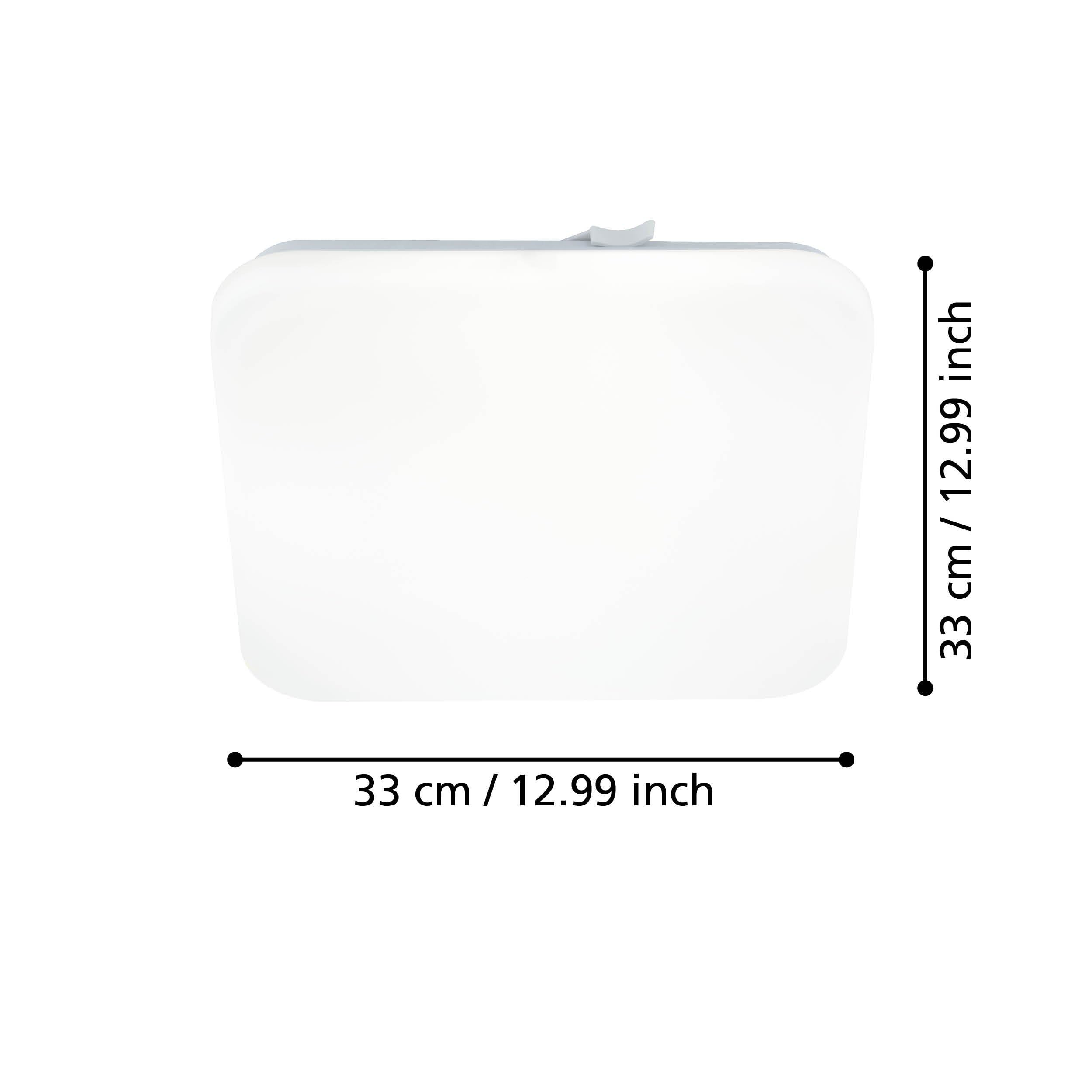 EGLO LED lampa sufitowa łazienkowa Frania, jednopłomienna oprawa sufitowa | materiał: stal, tworzywo sztuczne, kolor: biały, długość: 33 cm, stopień ochrony: IP44