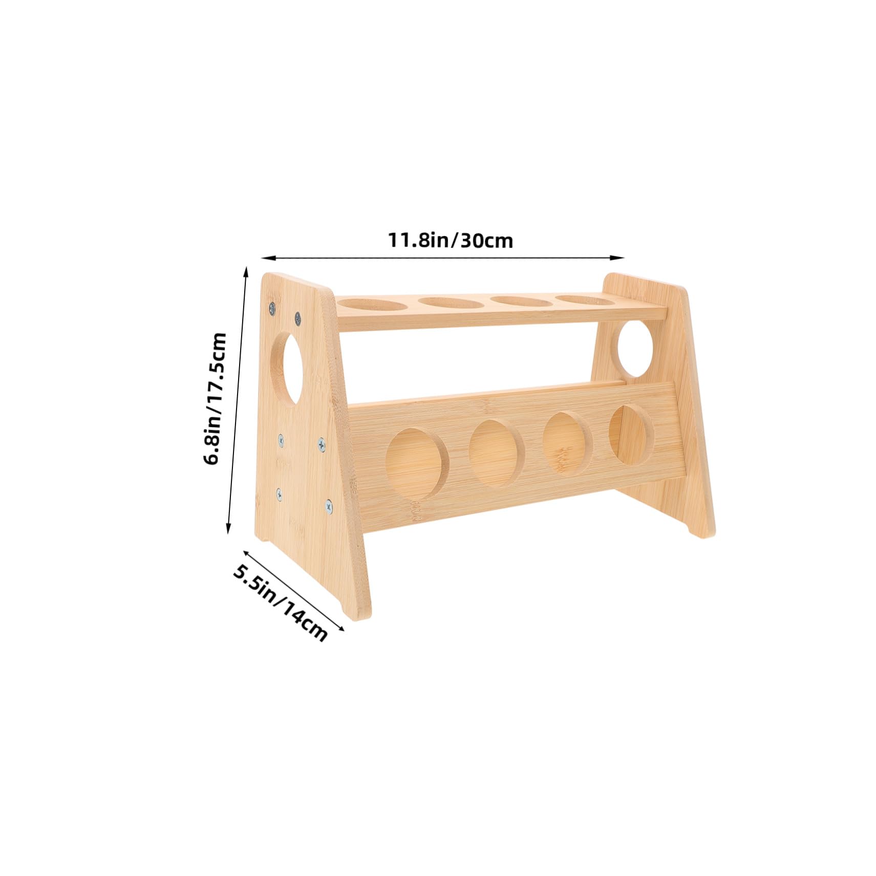 STOBAZA Gewürzregal aus Holz für Gewürzgläser Aufbewahrungsregal für Küche Schreibtisch Schlafzimmer und Badezimmer Organizer für Kleine Gegenstände