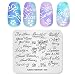 KADS Nail Art Stamping Plates Letter pattern Fashion Stamping Templates Manicure Print Image Templates