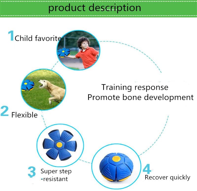 Miniatura 5 de Bola mágica OVNI, juguetes voladores portátiles brillantes creativos, bolas mágicas de descompresión, bolas de disco voladoras para niños, deportes