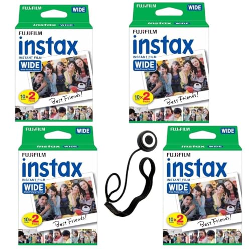 Image of Fujifilm Instax Wide Instant Film Twin Pack with Free Bonus Cap Keeper - (4 Twin Pack).